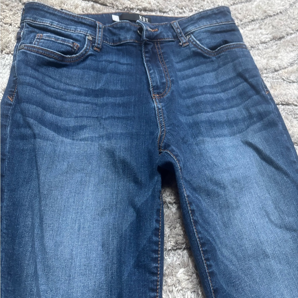 Donna High Rise Ankle Skinny - Jeans Kut From The Kloth Size 8 Dark Wash
